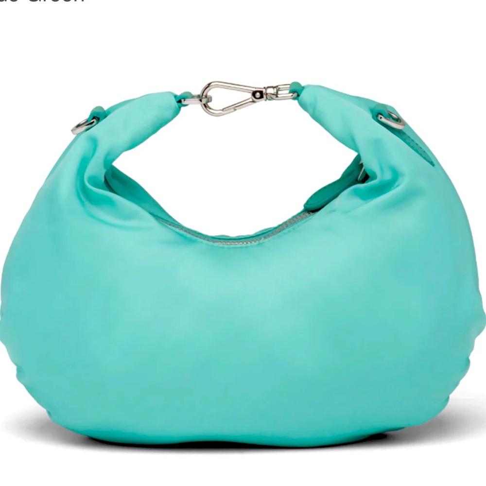 Rare & Authentic Prada Re-Edition 2005 Nylon Bag in Jade Green Like Tiffany Blue - Picture 11 of 16